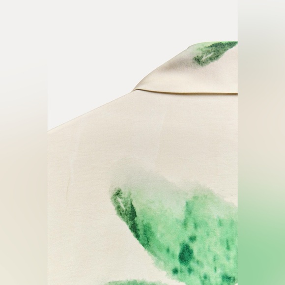 Zara Flowy Floral Printed Shirt - Button Down Longsleeve Blouse - Picture 5 of 9